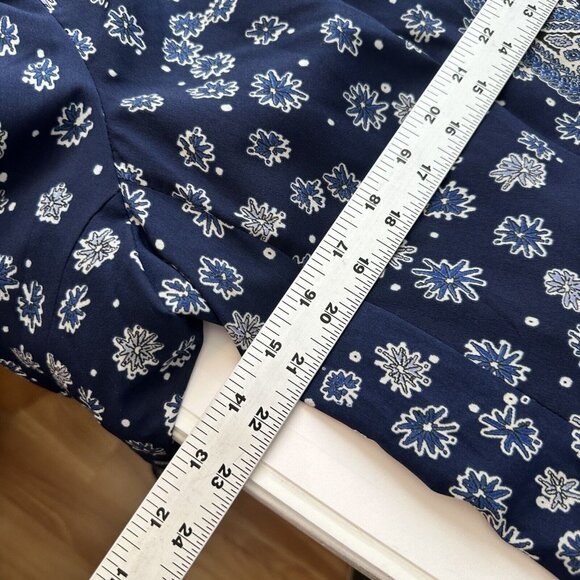 Eloquii by The Limited Womens Navy Blue Paisley Lightweight 1 Button Blazer 16W - Picture 12 of 14